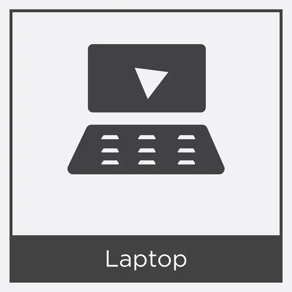 Laptopa ikona na białym tle — Wektor stockowy