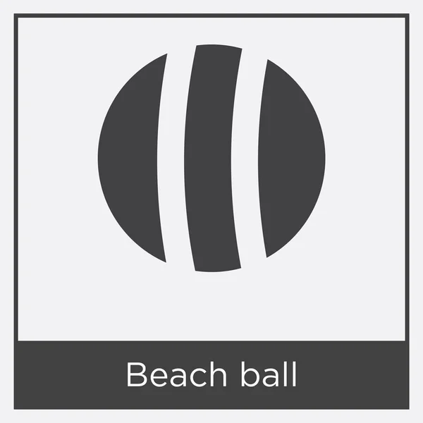 Beyaz arka plan üzerinde izole plaj topu simgesini — Stok Vektör
