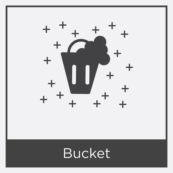 Bucket icon isolated on white background — Stock Vector