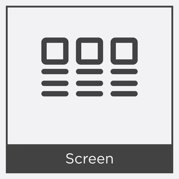 Иконка экрана на белом фоне — стоковый вектор