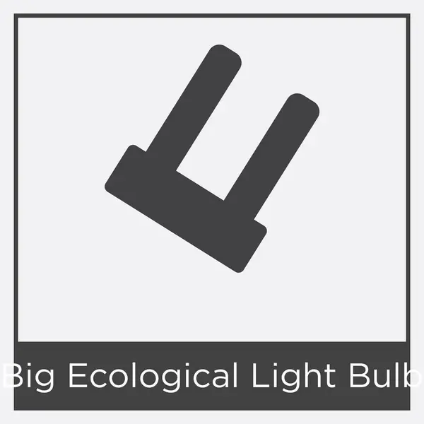 Duża ikona ekologiczne żarówki na białym tle — Wektor stockowy