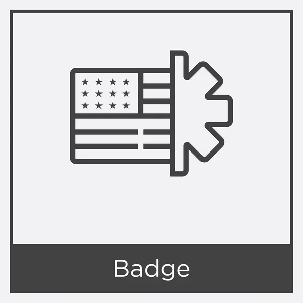 Icône de badge isolé sur fond blanc — Image vectorielle