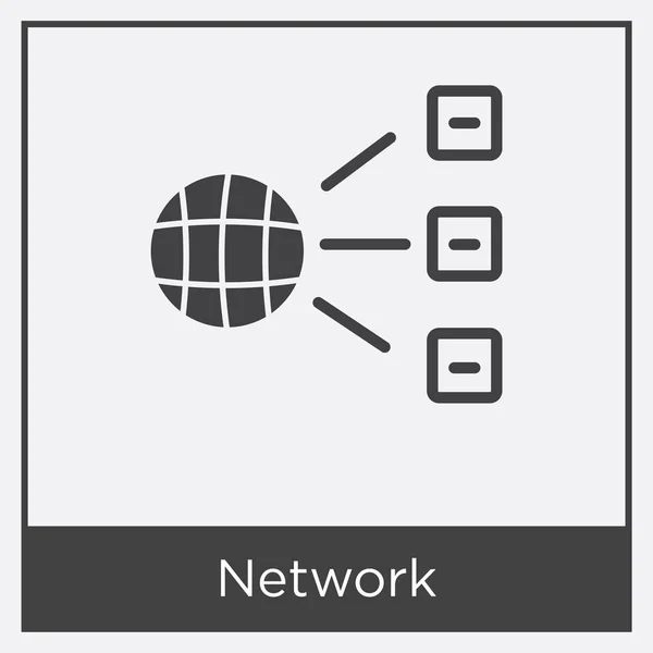 Icona di rete isolata su sfondo bianco — Vettoriale Stock