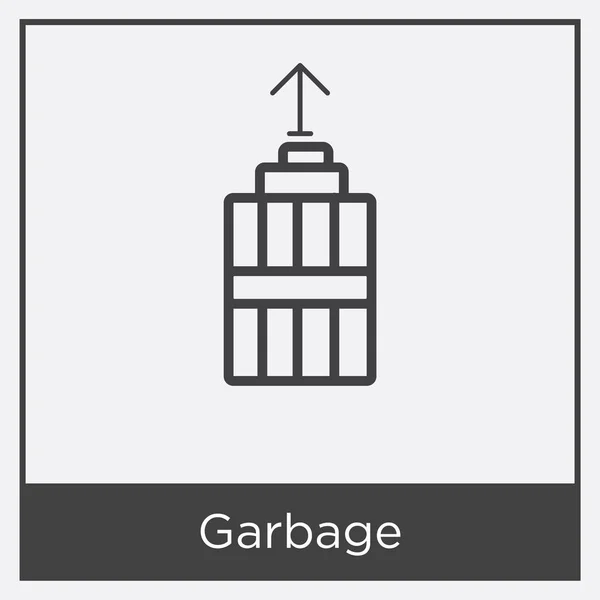 Garbage icon isolated on white background — Stock Vector