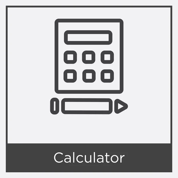 Ícone da calculadora isolado no fundo branco — Vetor de Stock