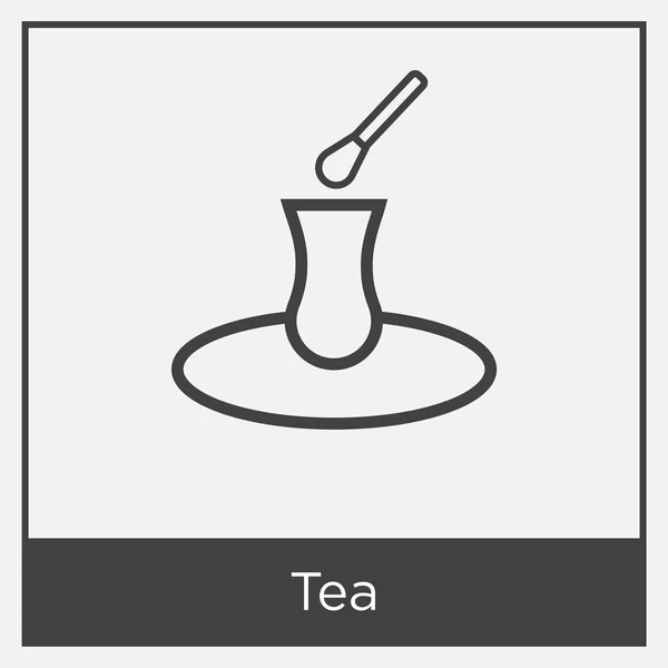 Ícone de chá isolado no fundo branco — Vetor de Stock