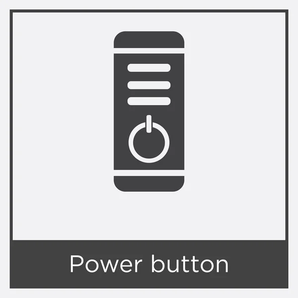 Power-Taste Symbol isoliert auf weißem Hintergrund — Stockvektor