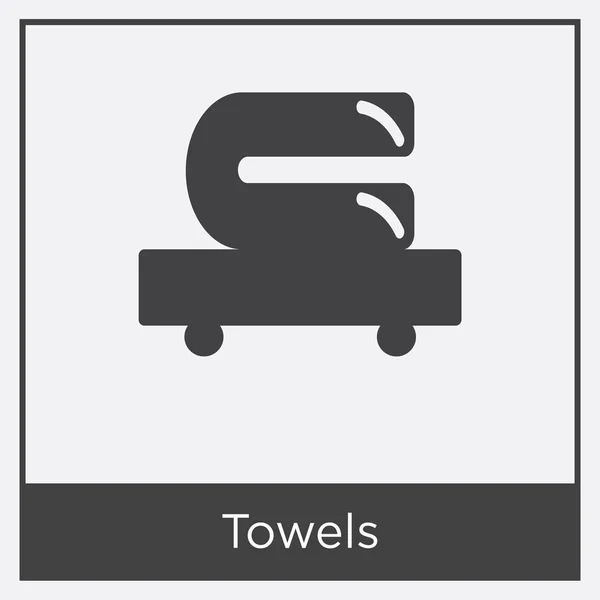 Towels icon isolated on white background — Stock Vector