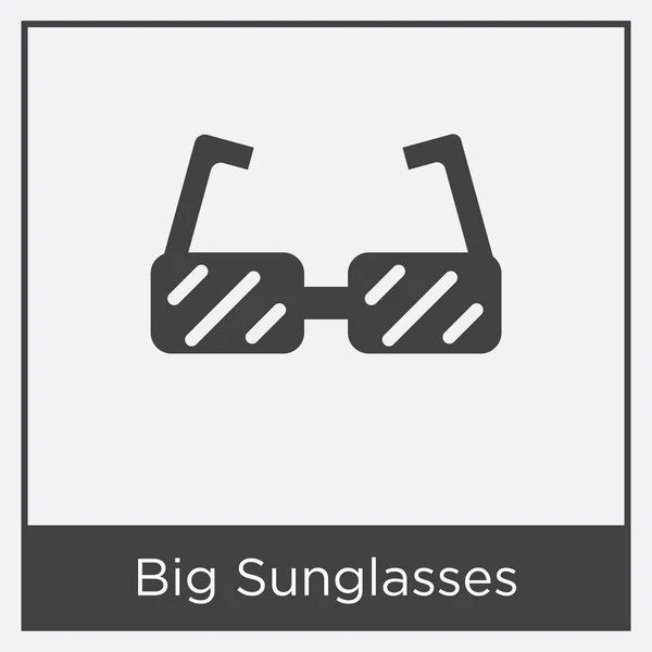 Ícone de óculos de sol grande isolado no fundo branco — Vetor de Stock