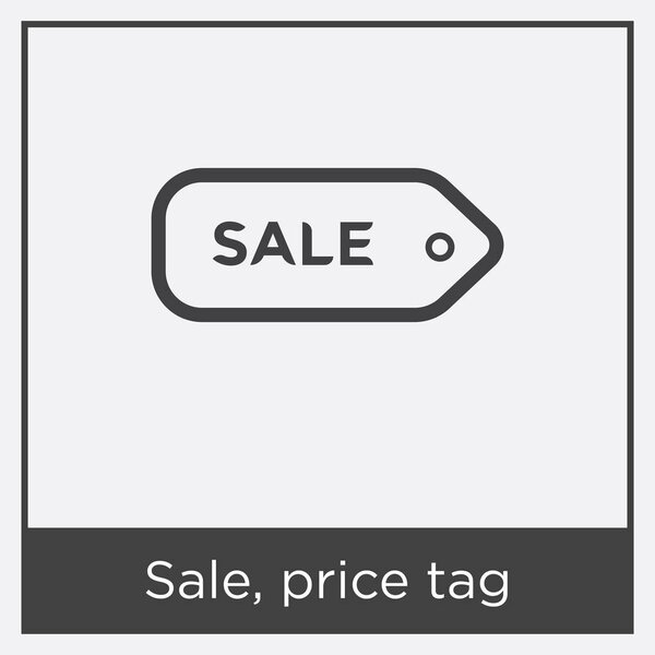 Sale, price tag icon isolated on white background