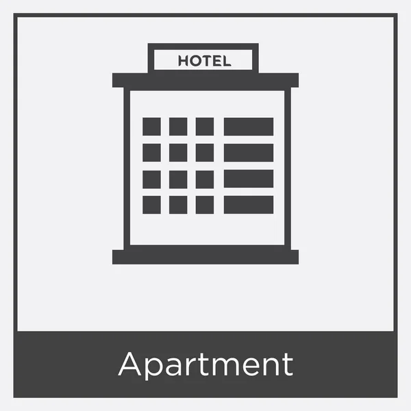 Apartman ikon elszigetelt fehér background — Stock Vector