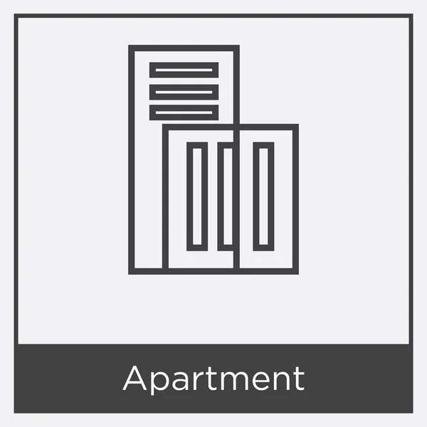 Apartament ikona na białym tle — Wektor stockowy