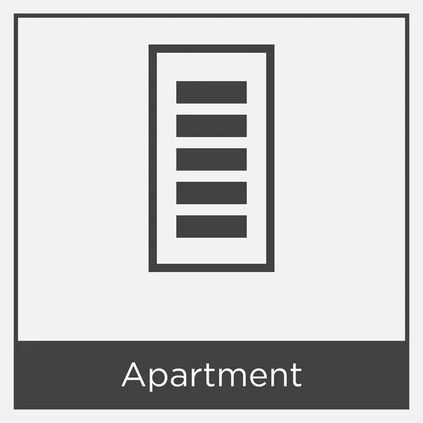 Apartament ikona na białym tle — Wektor stockowy