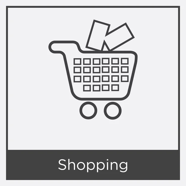 Shopping icon isolated on white background — Stock Vector