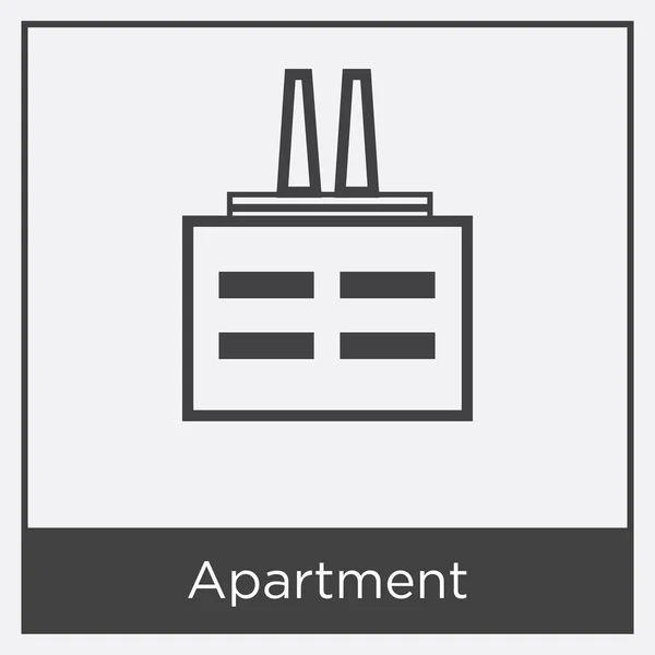 Icona appartamento isolato su sfondo bianco — Vettoriale Stock
