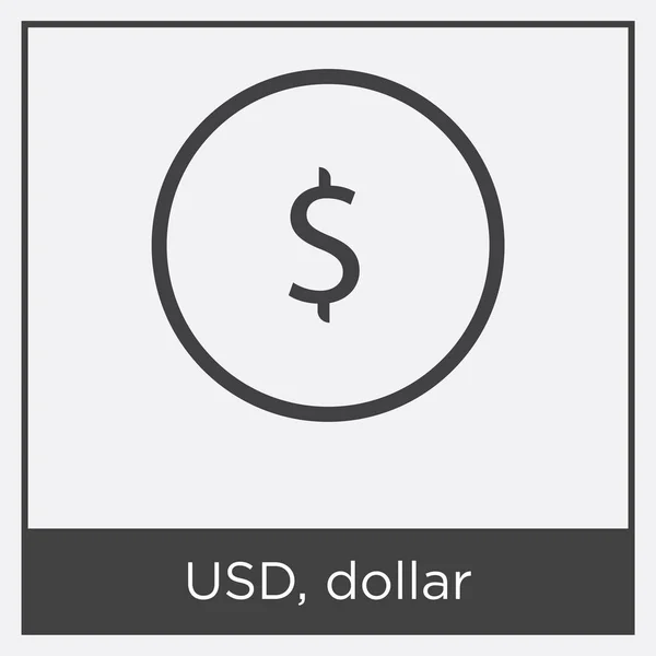 美元, 美元图标在白色背景下被隔离 — 图库矢量图片