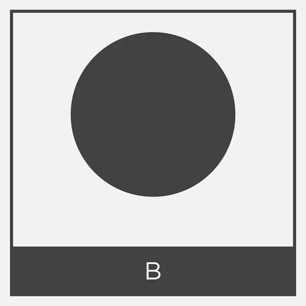 Icono B aislado sobre fondo blanco — Vector de stock