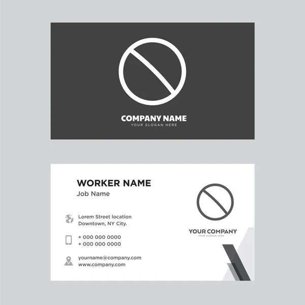 Prohibition business card design — Stock Vector