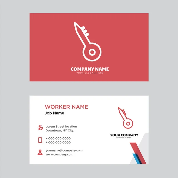 Key business card design — Stock Vector