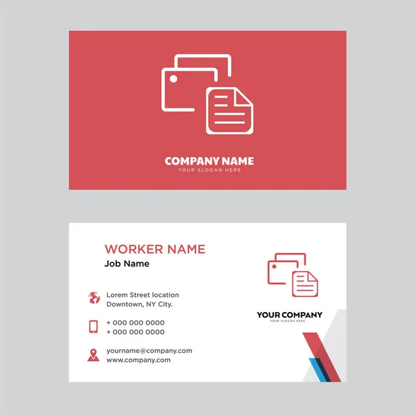 Clipboard business card design — Stock Vector