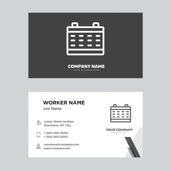 Calendar business card design — Stock Vector
