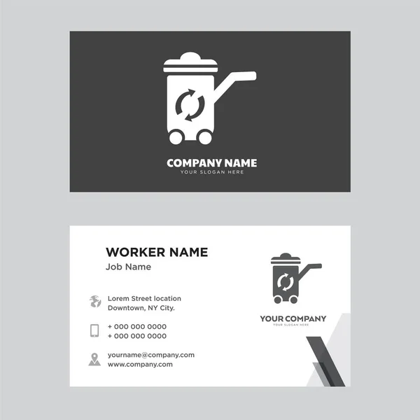 Recycle bin business card design — Stock Vector