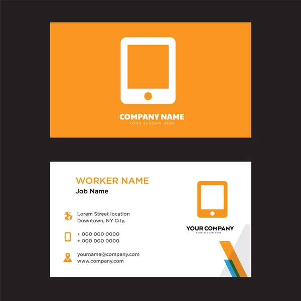Diseño de tarjetas de visita para tabletas — Vector de stock