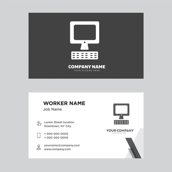 Design de cartão de visita de computador — Vetor de Stock
