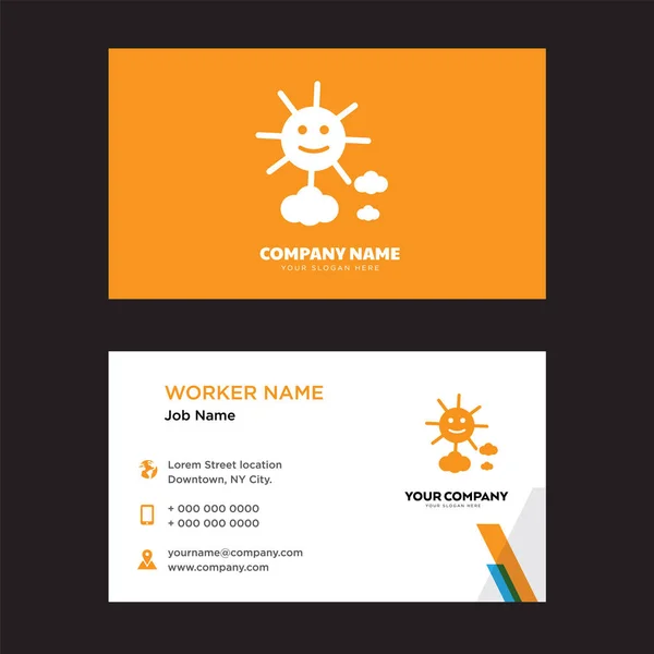 Diseño de tarjetas de visita Sun Smiling — Archivo Imágenes Vectoriales