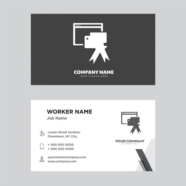 ブラウザーのビジネス カードのデザイン — ストックベクタ