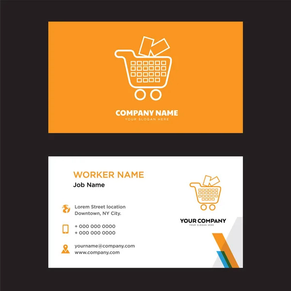 ショッピングのビジネス カードのデザイン — ストックベクタ