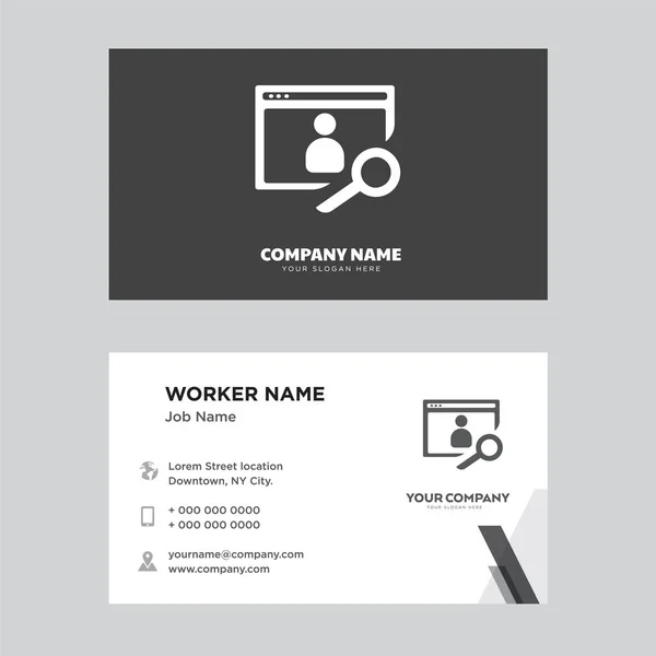 Browser business card design — Stock Vector