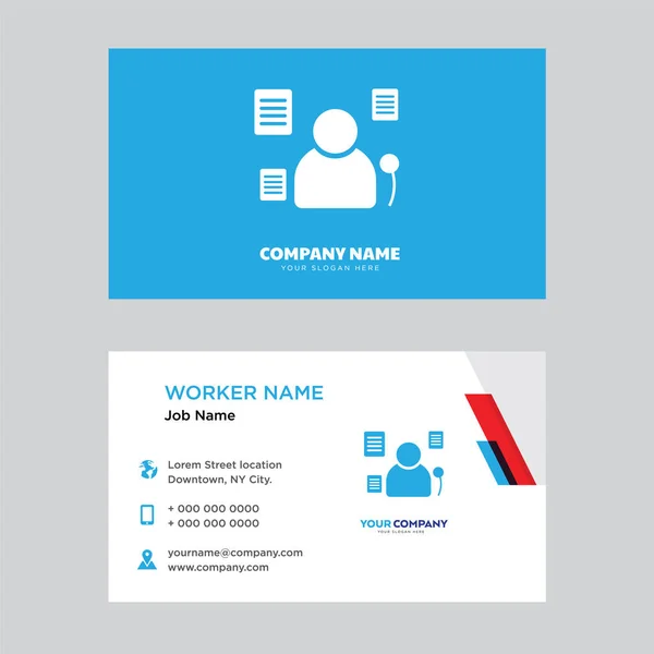 Politikus business card tervezés — Stock Vector
