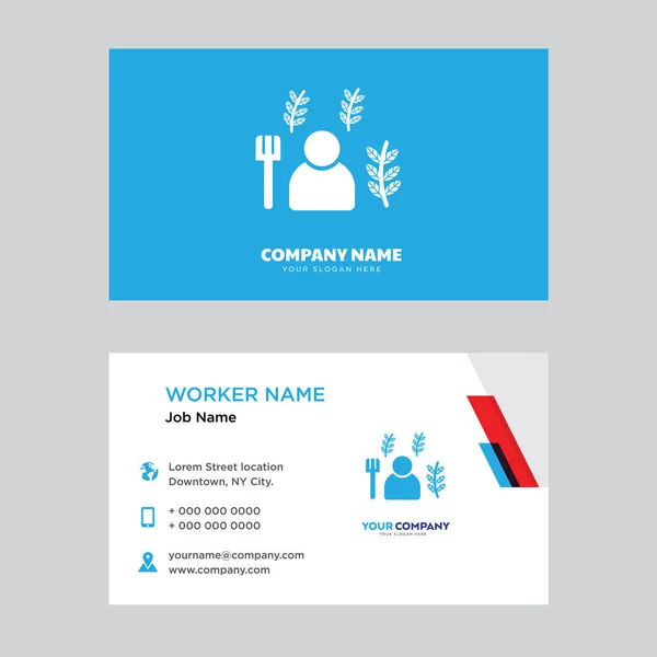 Farmer business card design — Stock Vector