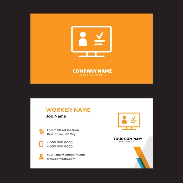 Szavazólapon business card tervezés — Stock Vector