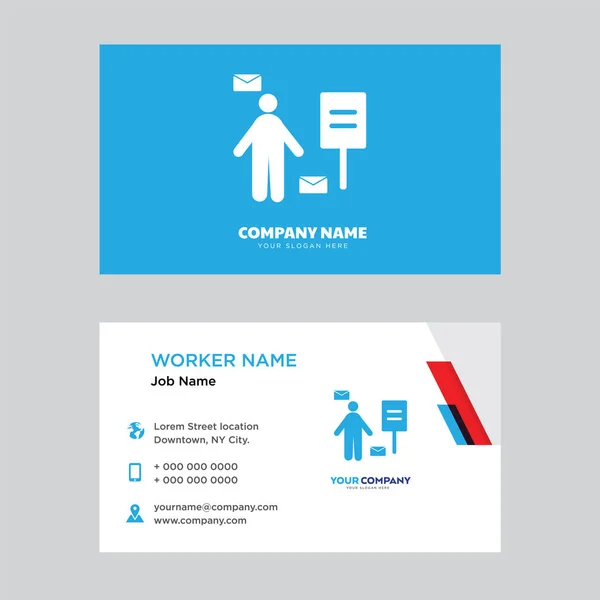 Postás business card tervezés — Stock Vector