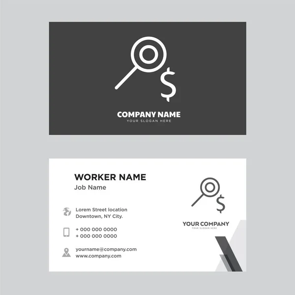 Search business card design — Stock Vector