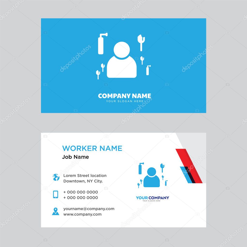 Maid business card design template, Visiting for your company, Modern horizontal identity Card Vector