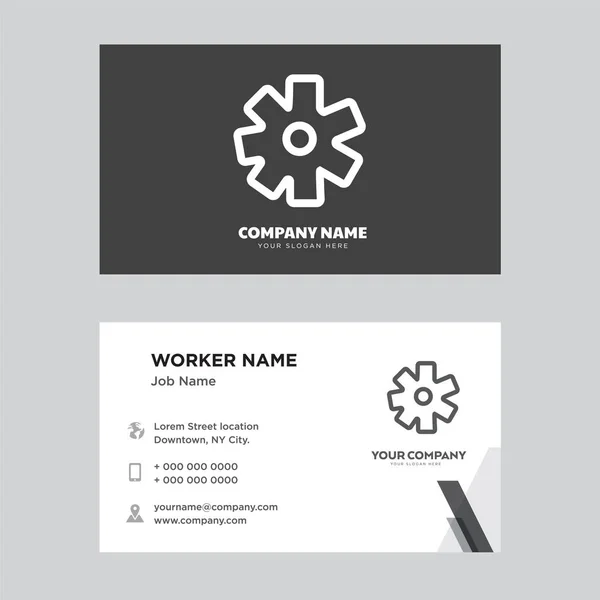 Settings business card design — Stock Vector