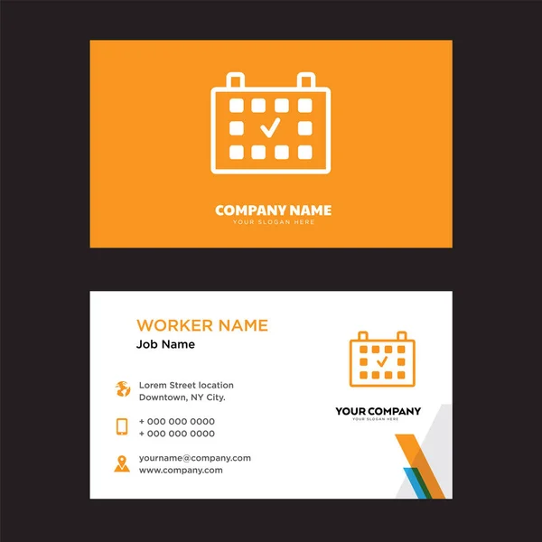 Simple Orange Graphic ID Card Design Template — Stock Vector
