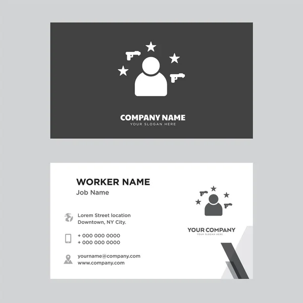Policeman business card design — Stock Vector