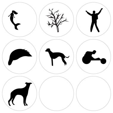 9 set tazı, Tekerlekli sandalye yarış, tazı gibi basit düzenlenebilir simgeleri