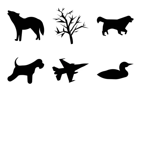 Ange i 9 enkla redigerbara ikoner såsom charleston sky, loon, f16 — Stock vektor