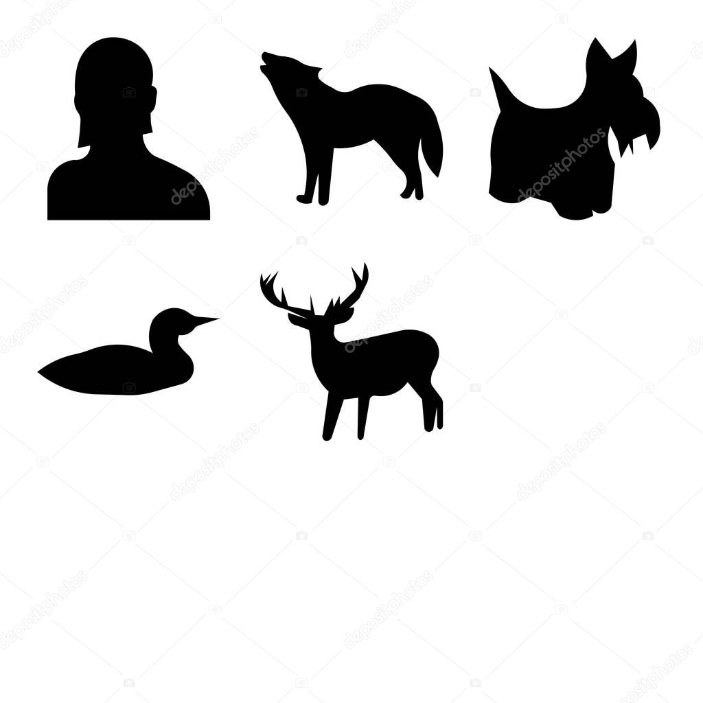 Set Of 9 simple editable icons such as richmond sky, edinburgh sky, free clip art deer