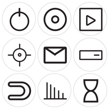 9 set kum saati, istatistikleri, mıknatıs gibi basit düzenlenebilir simgeleri