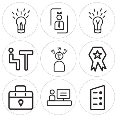 9 set listesi, işçi, yer tutucu gibi basit düzenlenebilir simgeleri