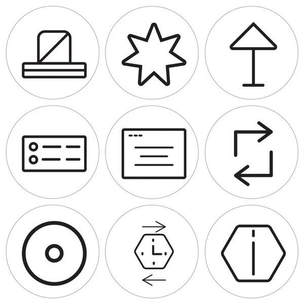 Conjunto de 9 iconos editables simples como Info, Historia, Visible — Archivo Imágenes Vectoriales