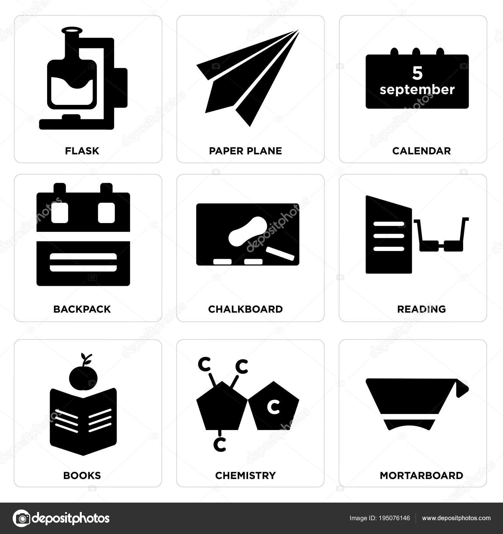 鏝板 化学 書籍など 9 の設定簡単な編集可能なアイコン ストックベクター C Vector Best