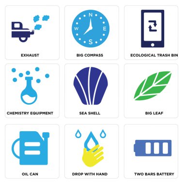 9 set basit düzenlenebilir simgeleri iki çubuklar pil gibi el ile petrol olabilir damla