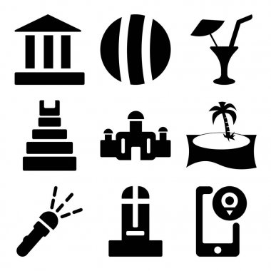 9 set konumu, Moais, el feneri gibi basit düzenlenebilir simgeleri